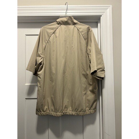 Greg Norman Mens Size Large Tan Khaki Short Sleeve Pullover Jacket Beige Golf - Picture 5 of 5